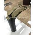 Fashion Black And Gold Single Hole Basin Faucet